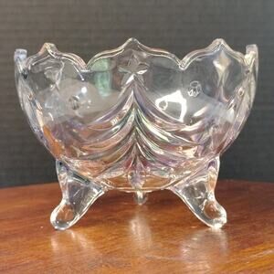 Mikasa Holiday Evergreen Emerald 3-Footed 6" Open Candy Dish Bowl
